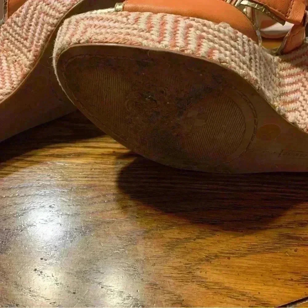 VINCE CAMUTO Peach Women’s Size 6 Heeled Sandal Webbed Shoes - Picture 12 of 16